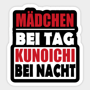 Kunoichi Karate Ninja Sport Lustig Mädchen Sprüche Sticker